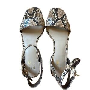 Mix No. 6 Women's Snakeskin Sandals - Tan and Black, Size 8